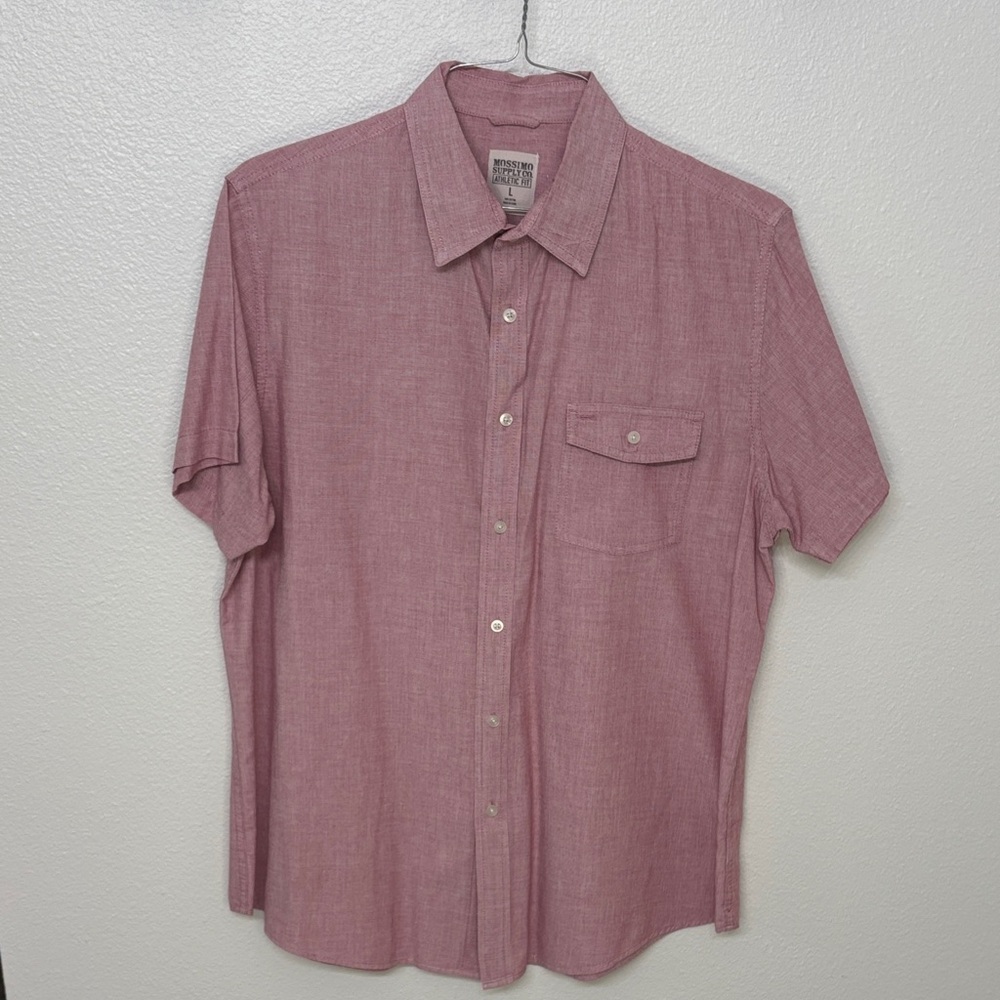 Mossimo Supply Co. Casual Pink Button Down Shirt